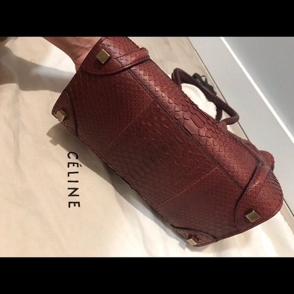 Authentic Celine Python Micro Luggage Bag - Picture 3 of 5